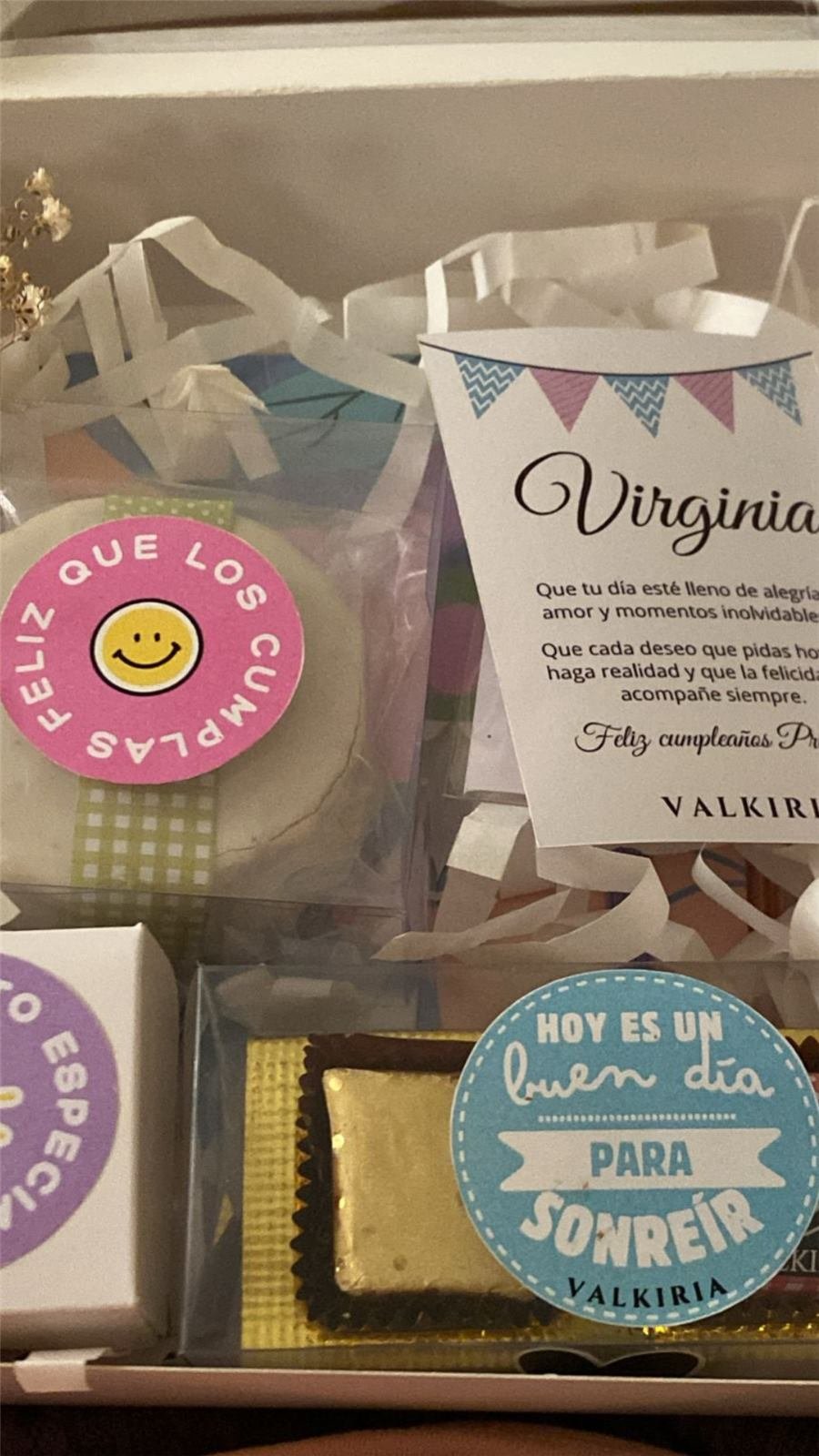Caja personalizada Valkiria de cumpleaños